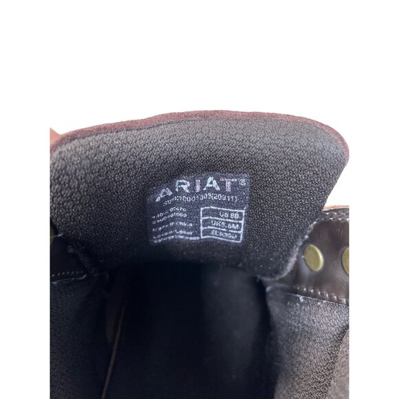 Ariat Womens Brown Leather Terrain Lace-Up Ankle Boots Size 8B SKU 9365 - Picture 7 of 16